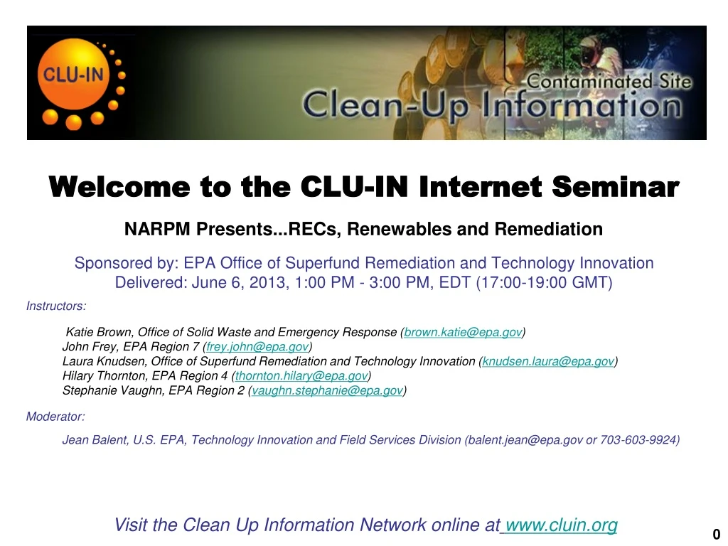 welcome to the clu in internet seminar