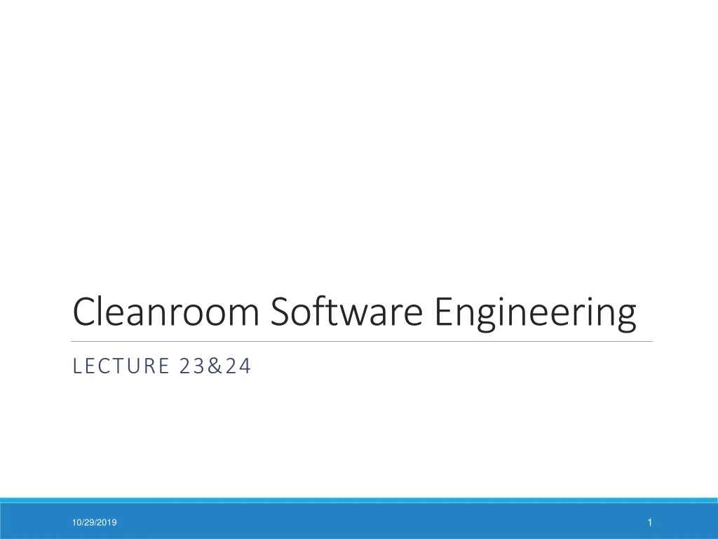 cleanroom software engineering