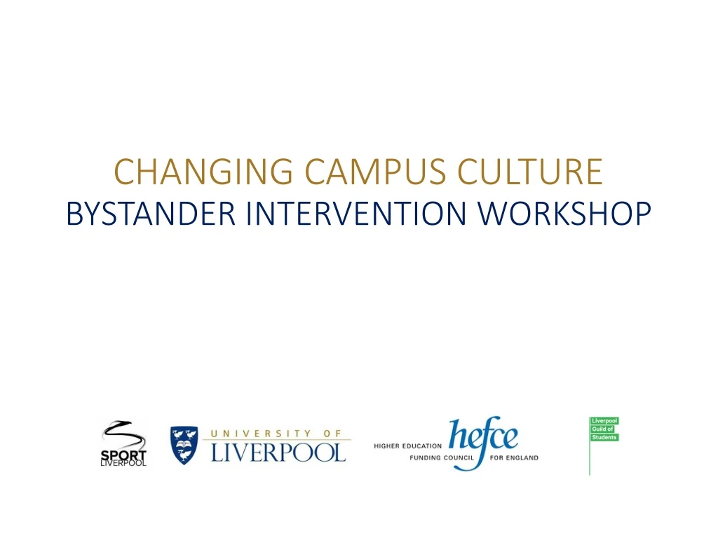 changing campus culture bystander intervention workshop