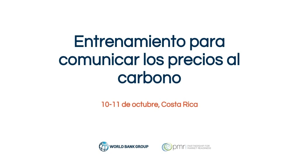 entrenamiento para comunicar los precios al carbono