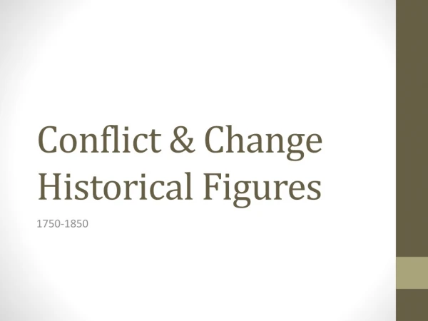 Conflict &amp; Change Historical Figures