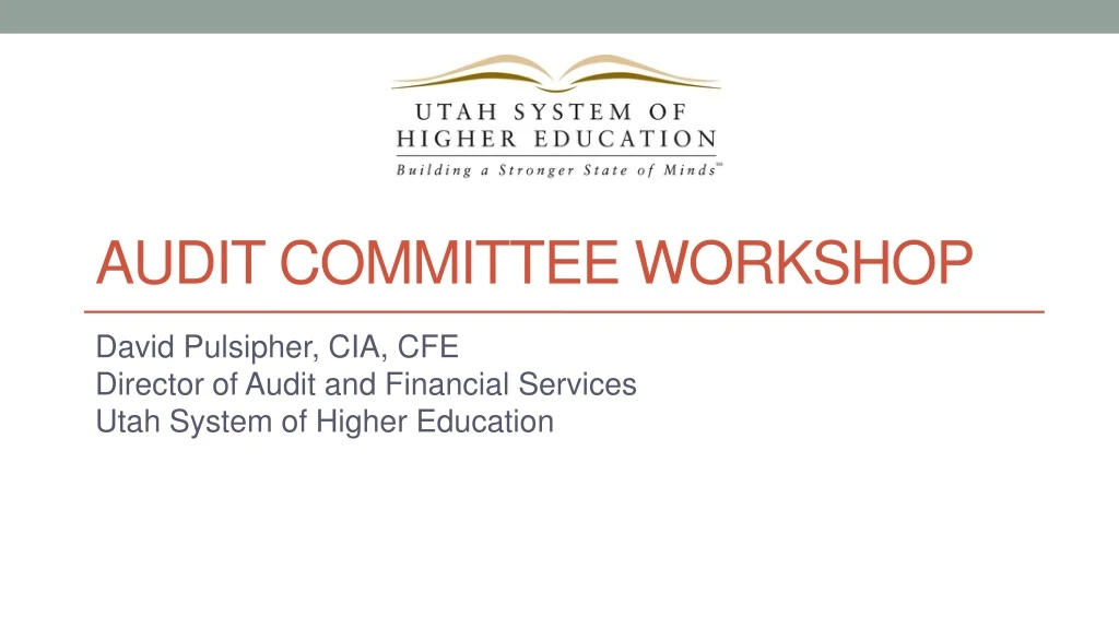 audit committee workshop