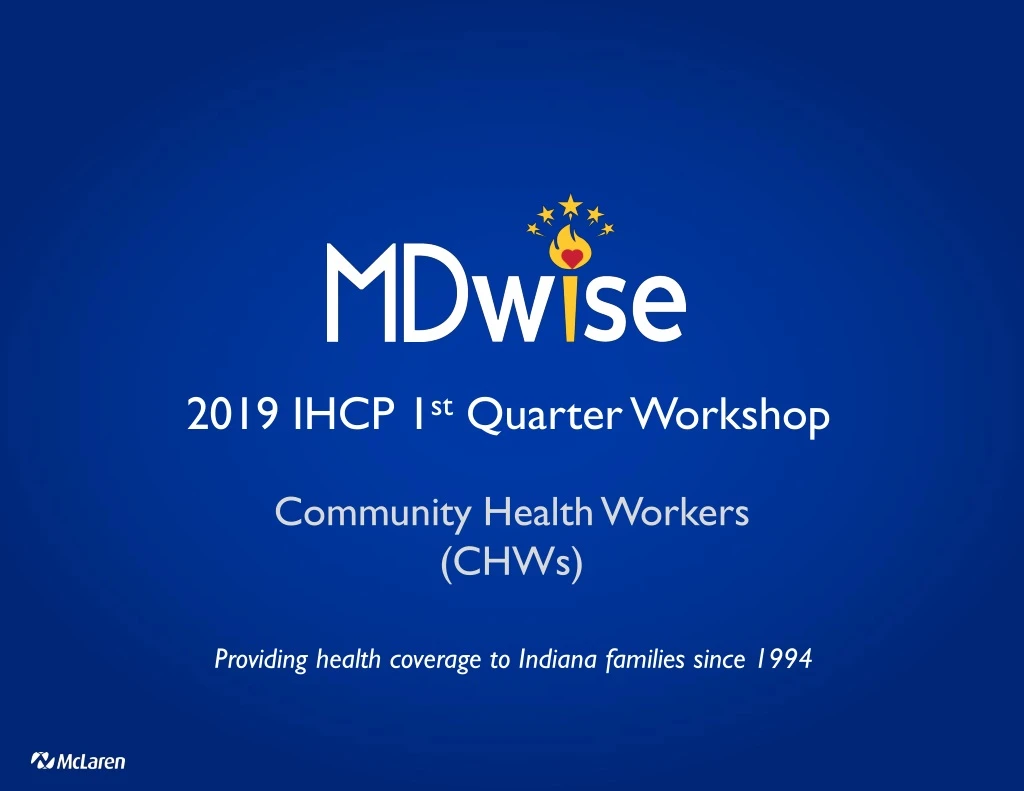 2019 ihcp 1 st quarter workshop