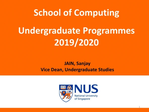 School of Computing Undergraduate Programmes 2019/2020