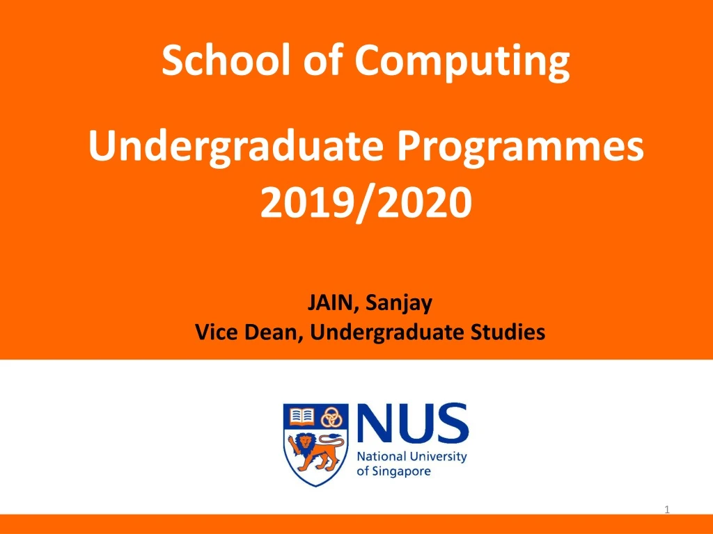 school of computing undergraduate programmes 2019