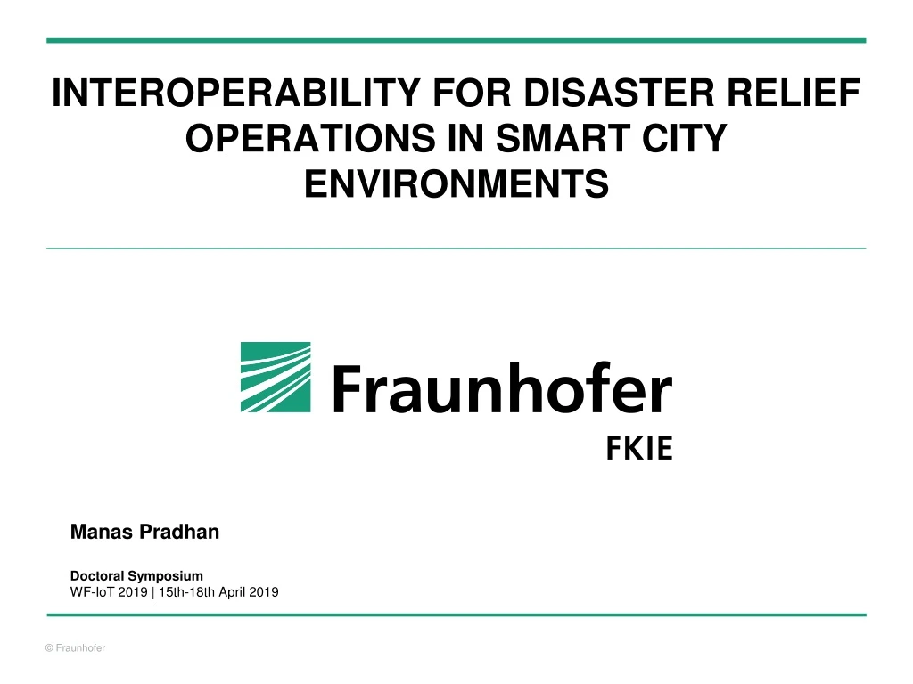 interoperability for disaster relief operations in smart city environments