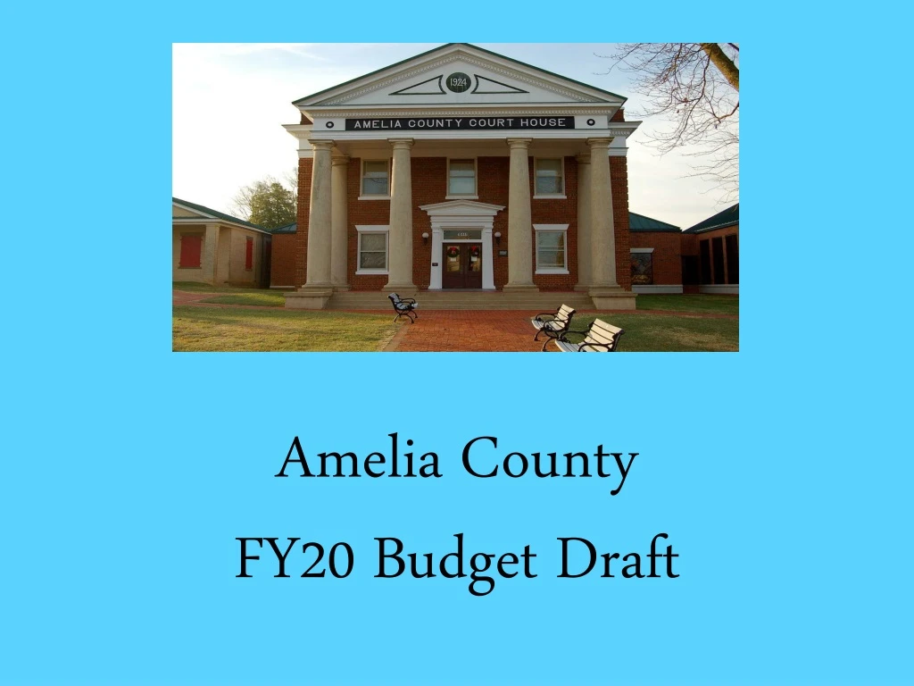 amelia county fy20 budget draft