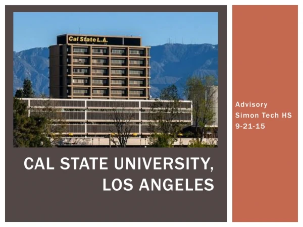 Cal state University, Los Angeles
