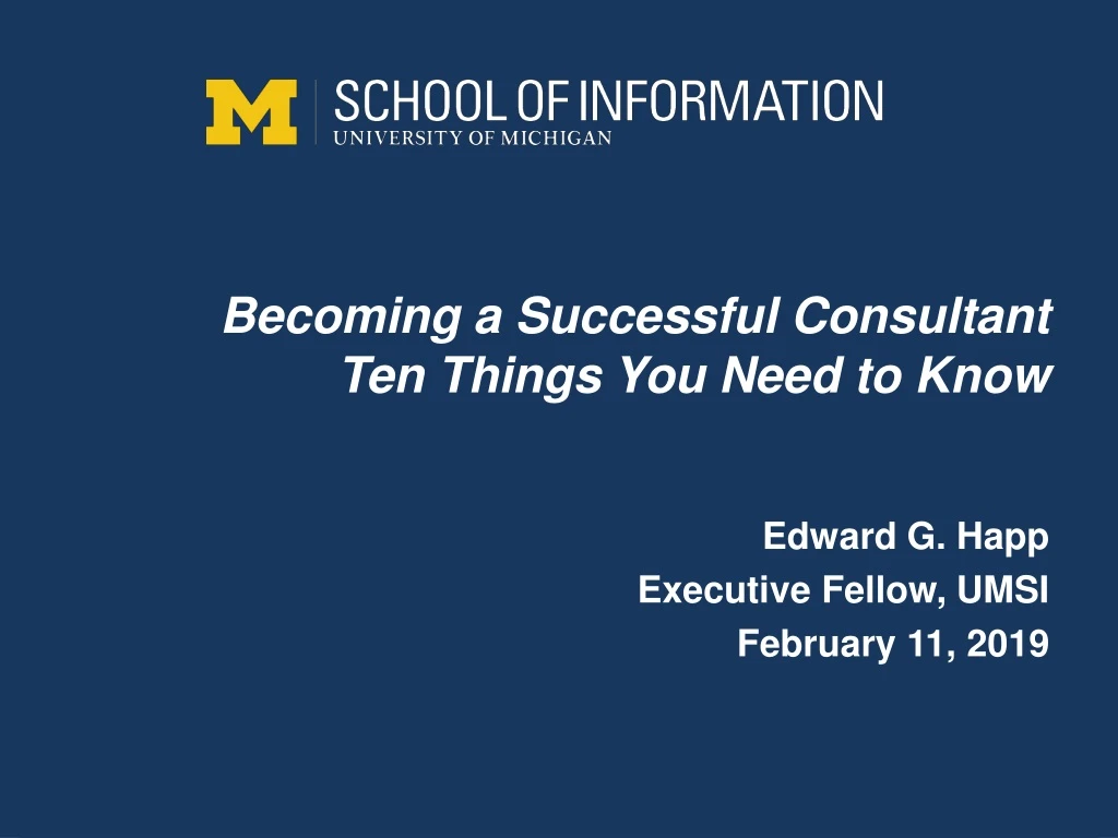 becoming a successful consultant ten things you need to know