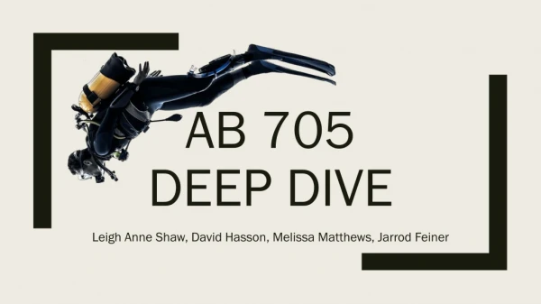 AB 705 Deep dive