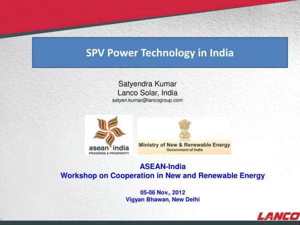 SPV Power Technology in India