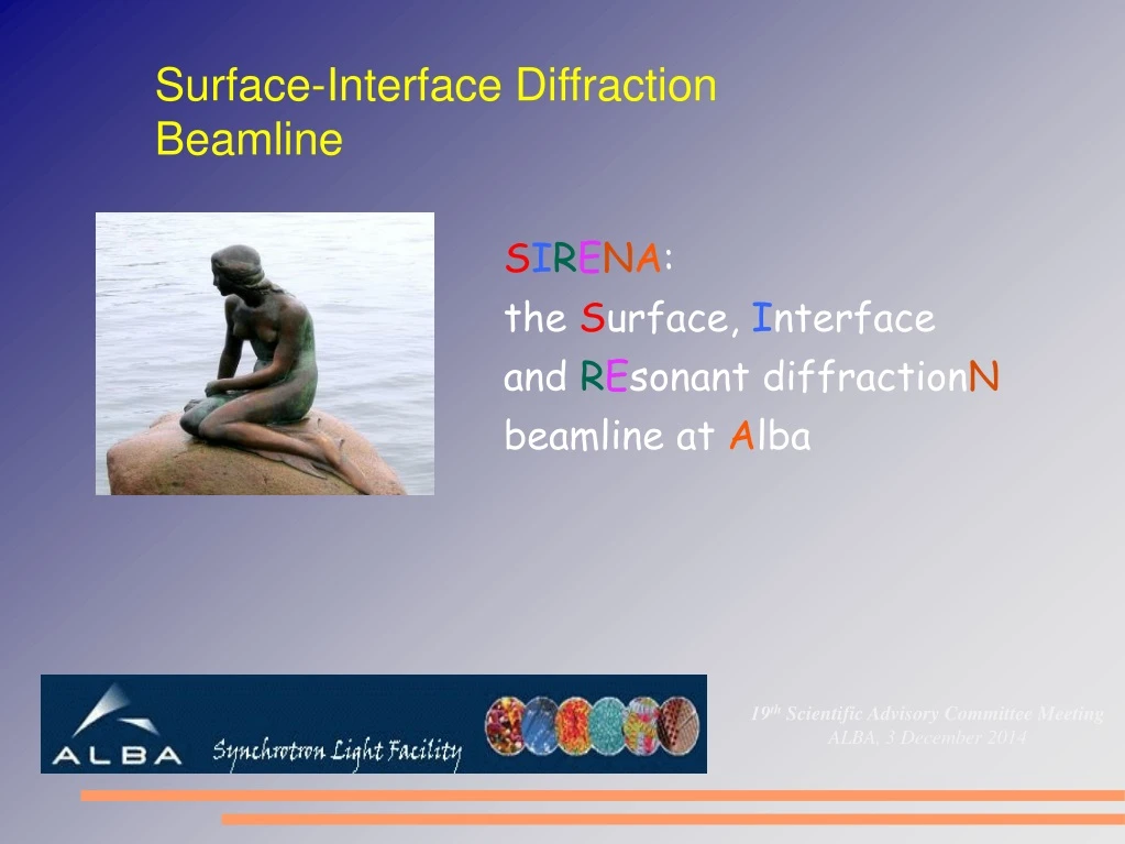 s i r e n a the s urface i nterface and r e sonant diffraction n beamline at a lba