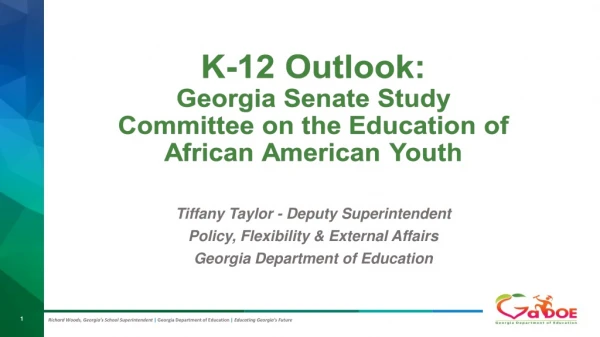 Tiffany Taylor - Deputy Superintendent Policy, Flexibility &amp; External Affairs
