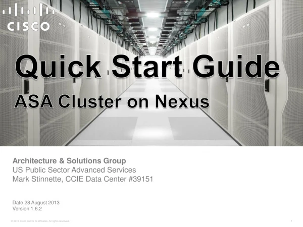 Quick Start Guide ASA Cluster on Nexus