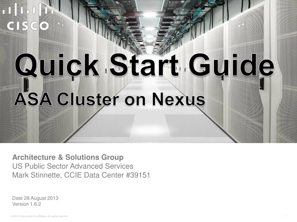 quick start guide asa cluster on nexus