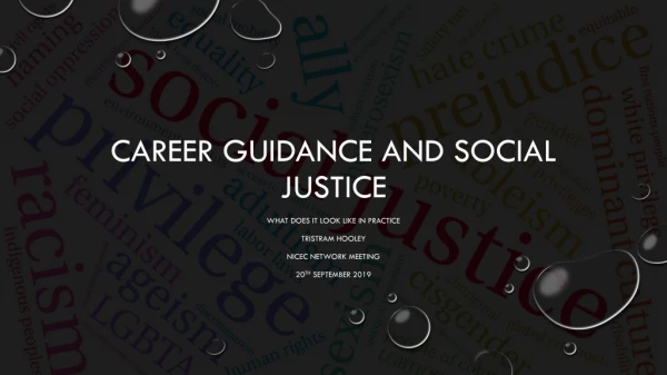 Career guidance and social justice
