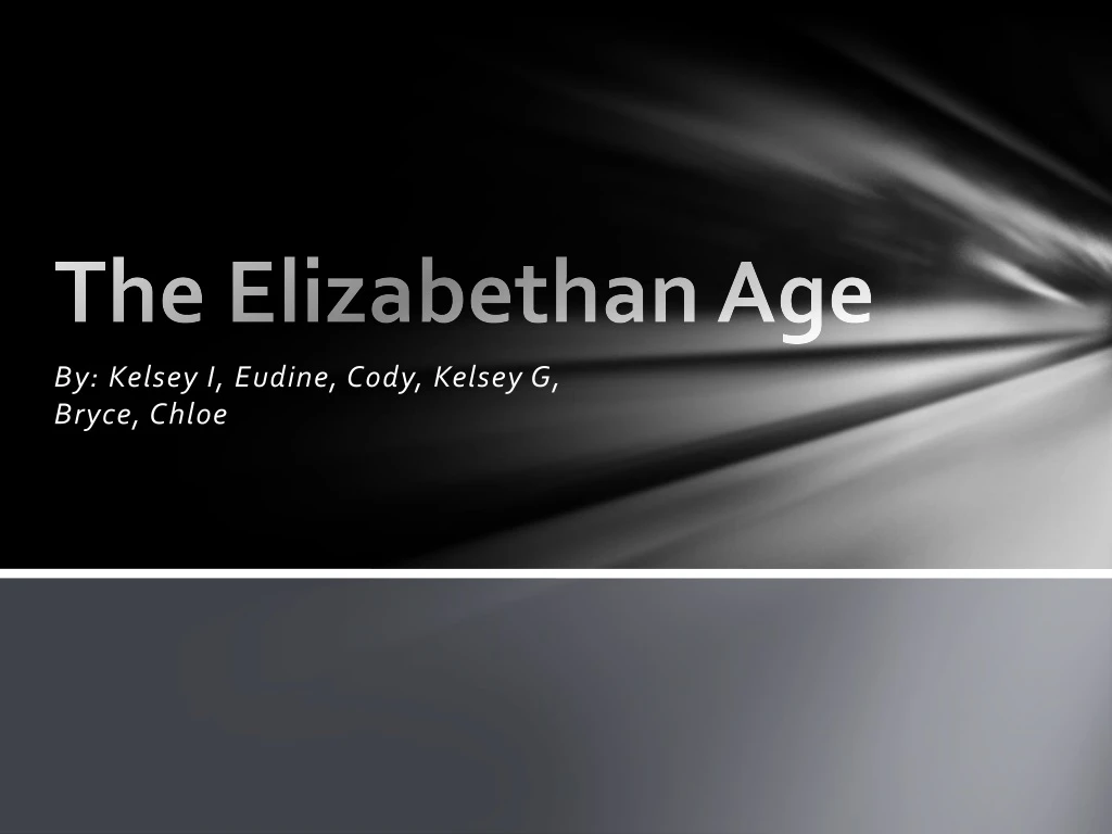 the elizabethan age