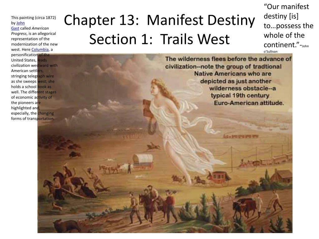 chapter 13 manifest destiny section 1 trails west