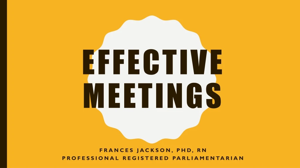 effective meetings