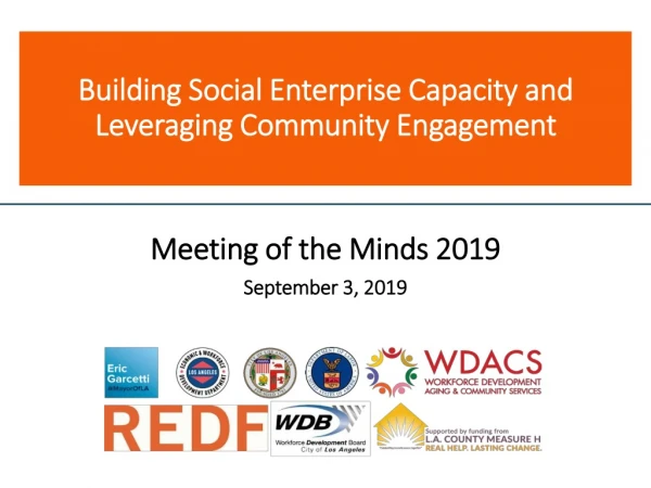 Building Social Enterprise Capacity and Leveraging Community Engagement