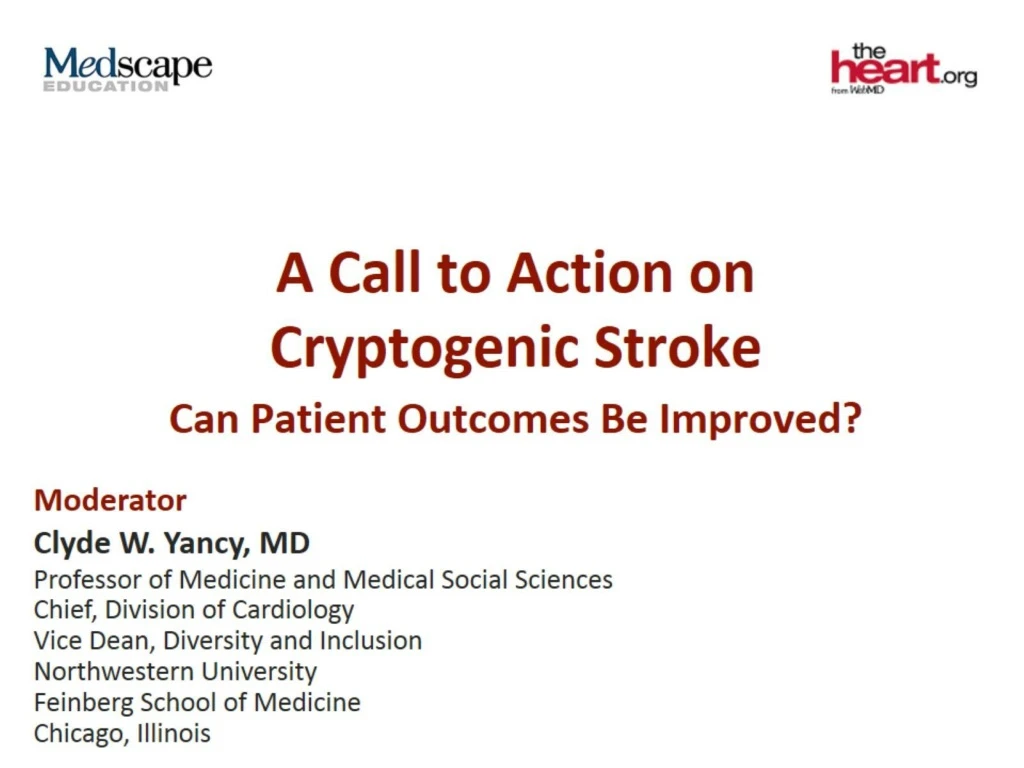 a call to action on cryptogenic stroke