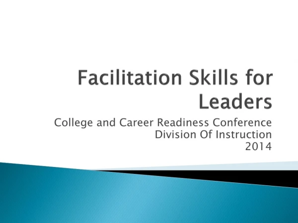 Facilitation Skills for Leaders