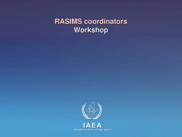 RASIMS coordinators Workshop