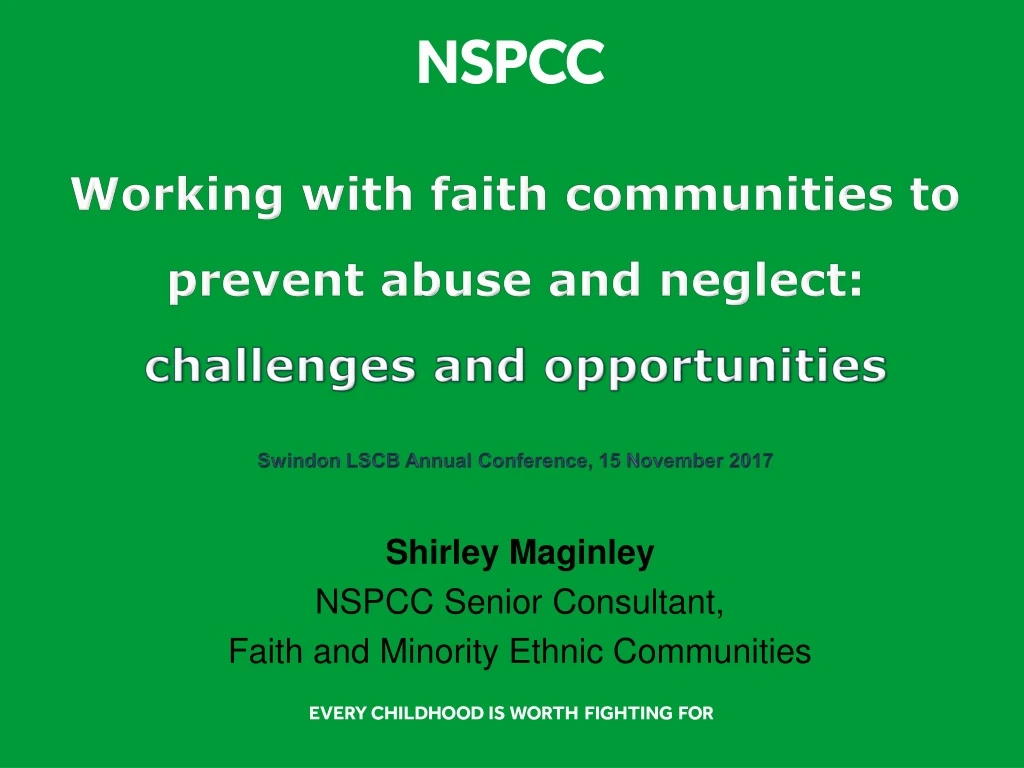 working with faith communities to prevent abuse
