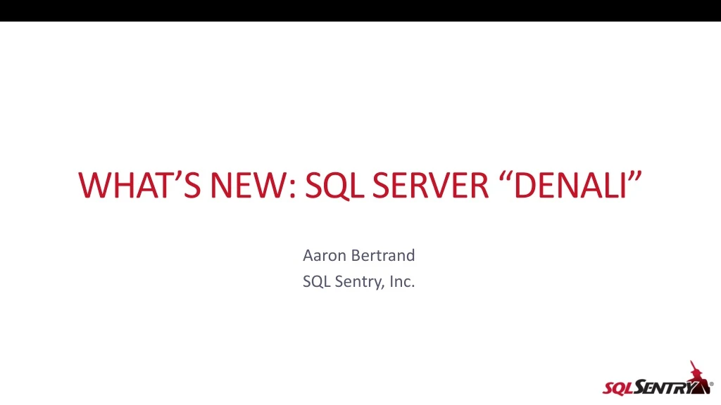 what s new sql server denali