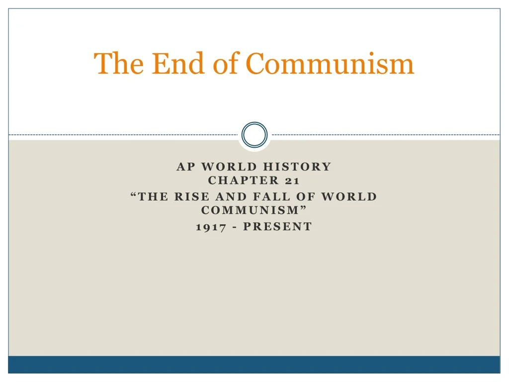 the end of communism