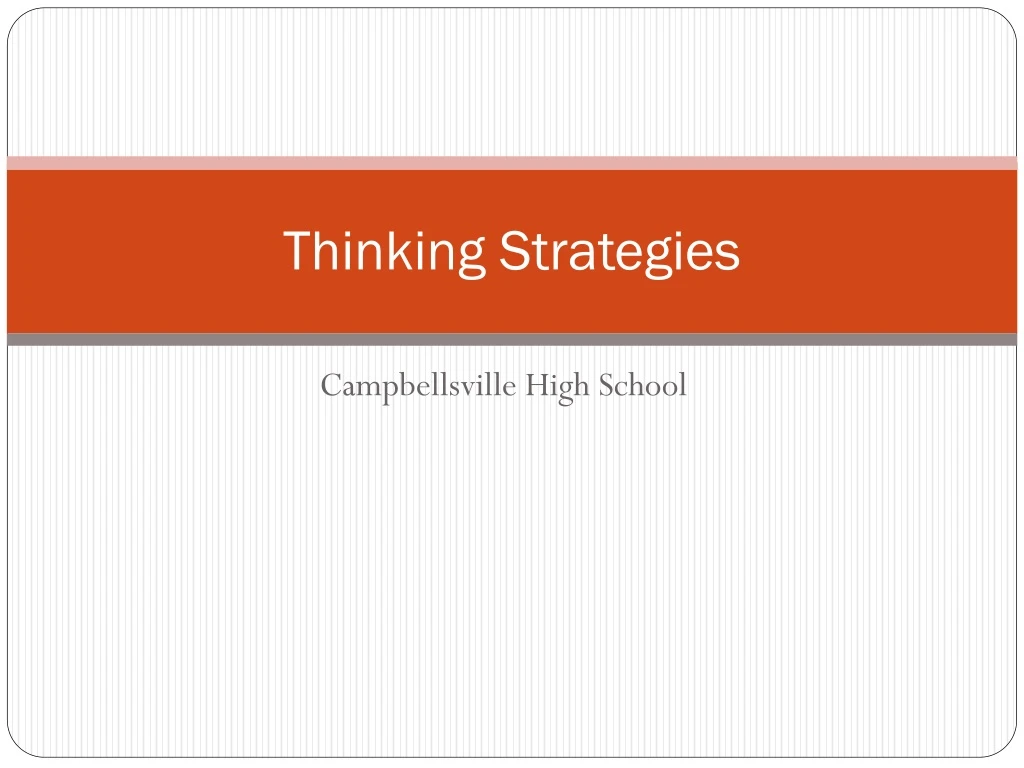 thinking strategies
