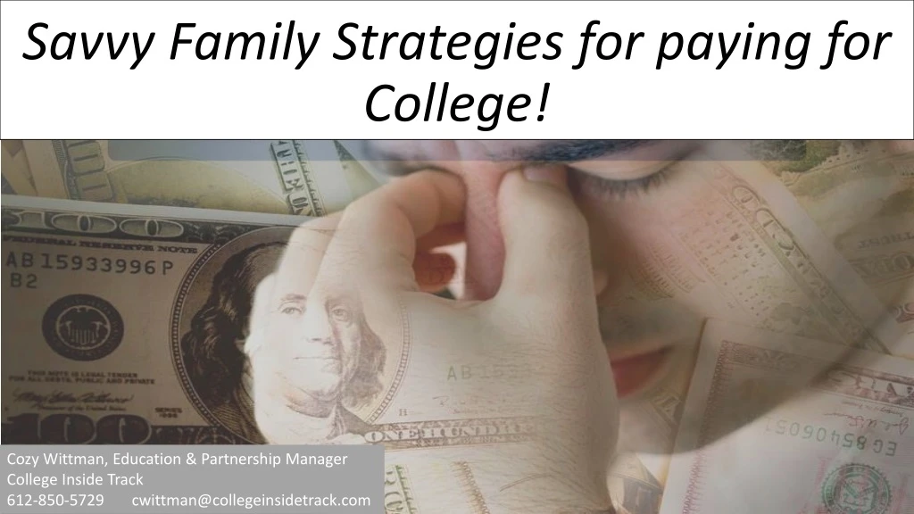 savvy family strategies for paying for college