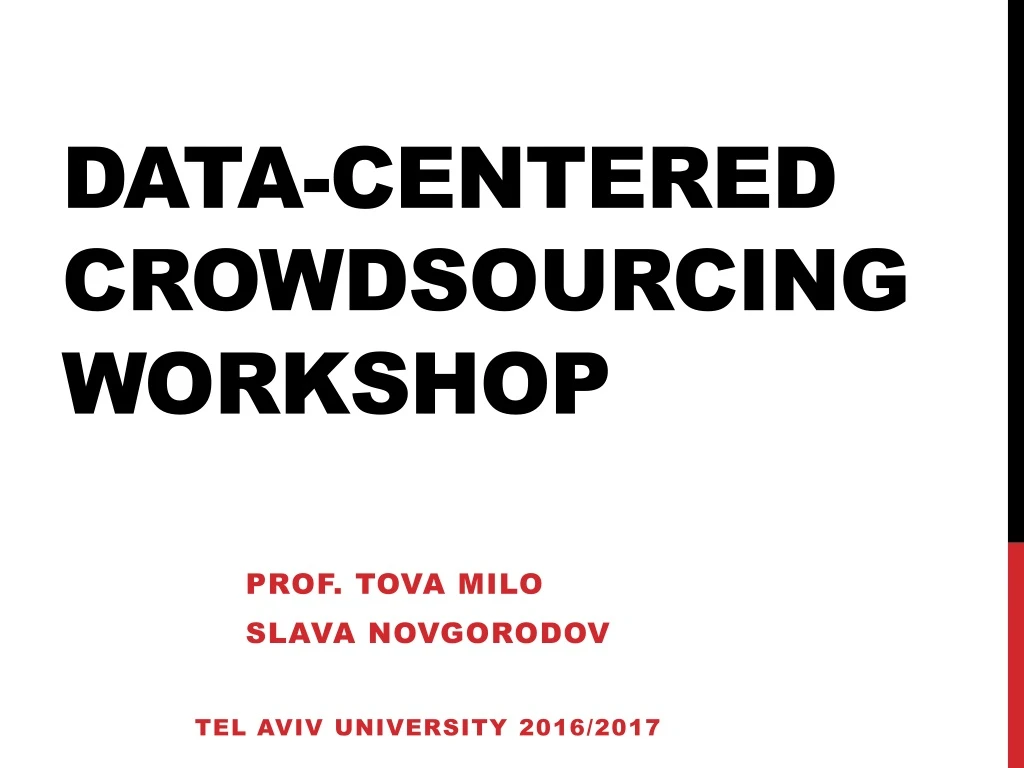 data centered crowdsourcing workshop