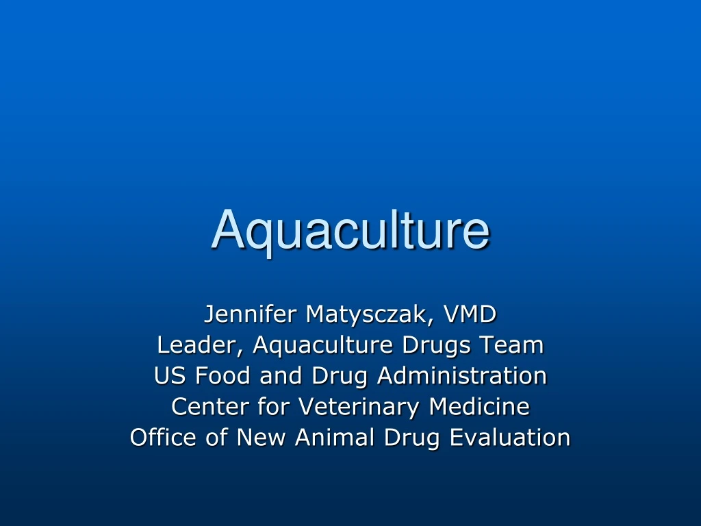 aquaculture