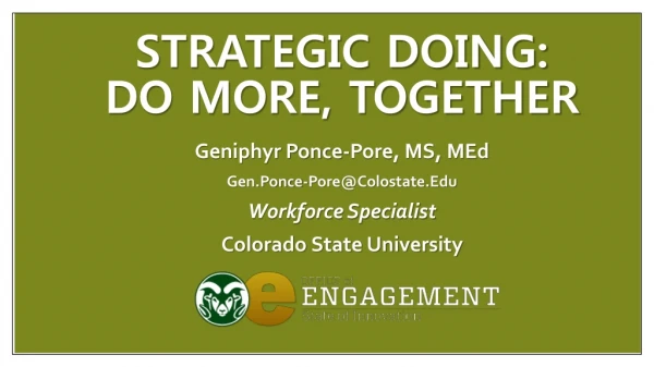 Strategic Doing: Do more, Together