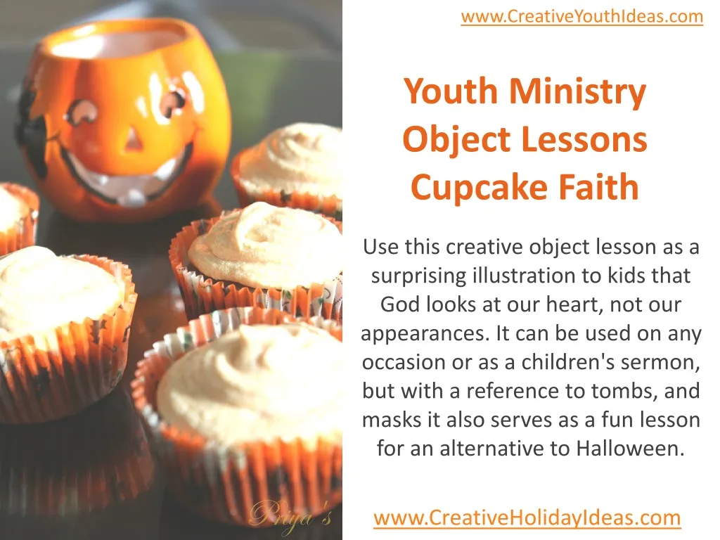 youth ministry object lessons cupcake faith