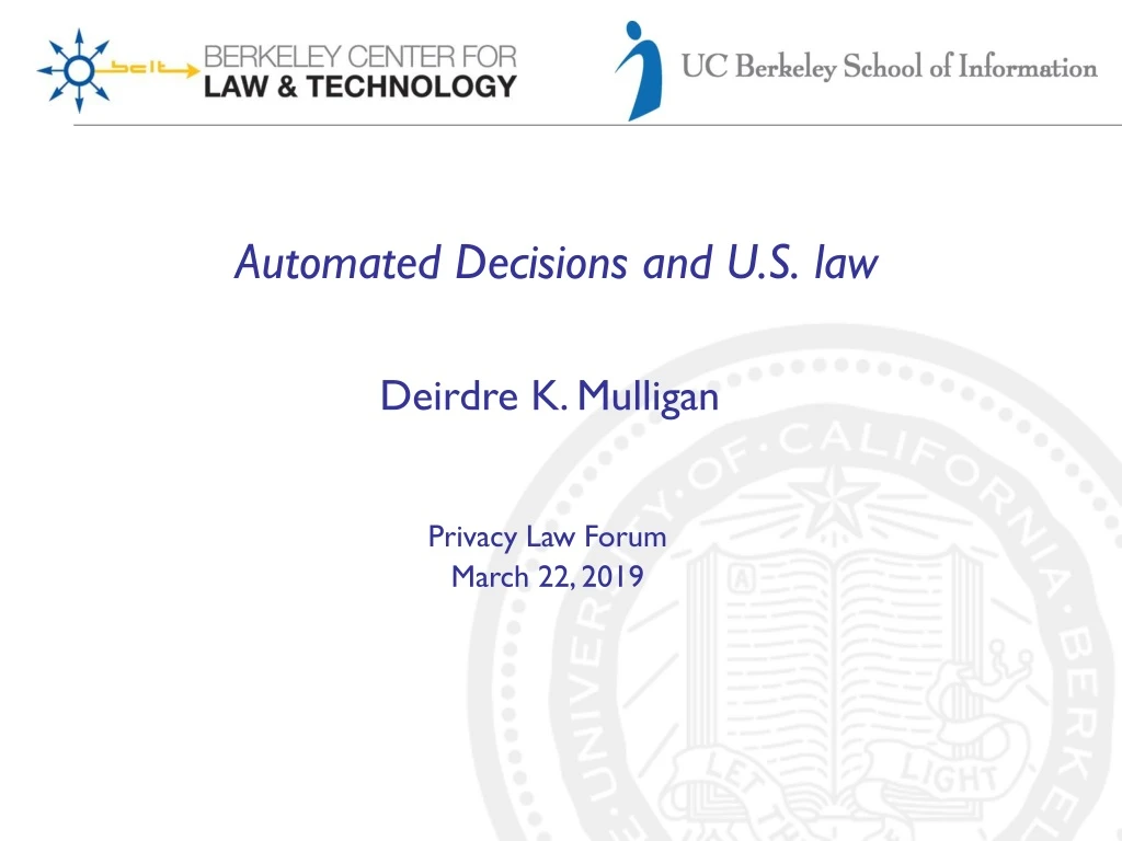 automated decisions and u s law