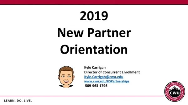 2019 New Partner Orientation