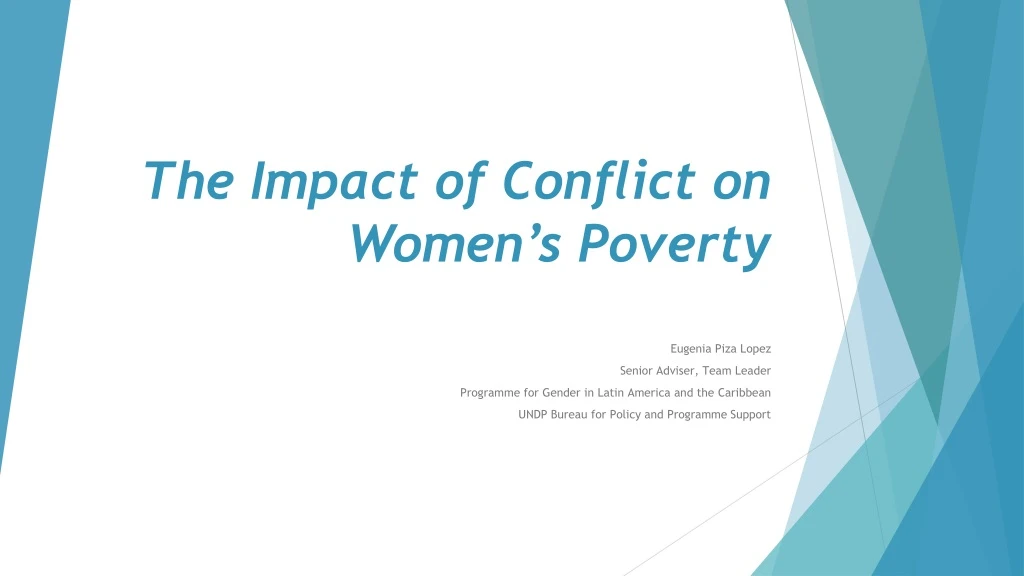 the impact of conflict on women s poverty