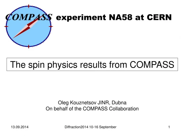 experiment NA58 at CERN