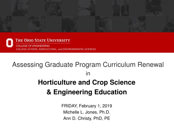 Assessing Graduate Program Curriculum Renewal in