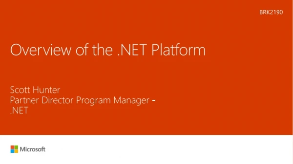 Overview of the .NET Platform