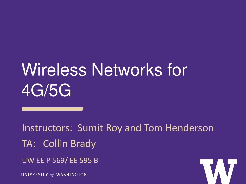 wireless networks for 4g 5g