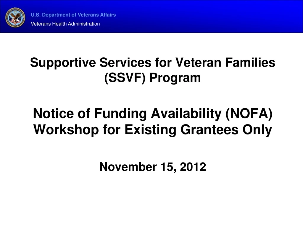 supportive services for veteran families ssvf