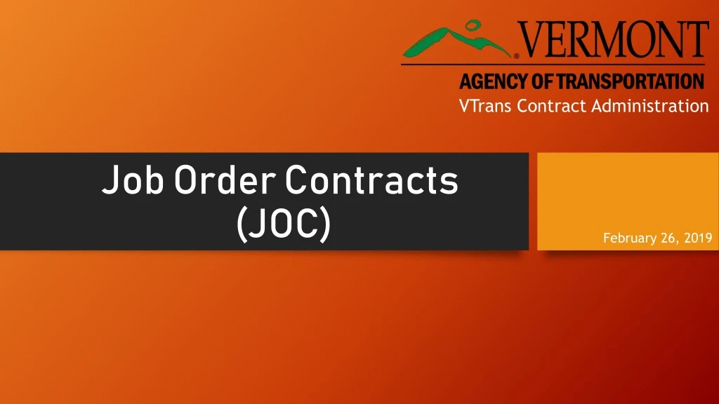 job order contracts joc