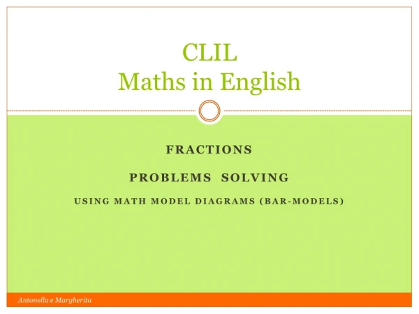 CLIL Maths in English