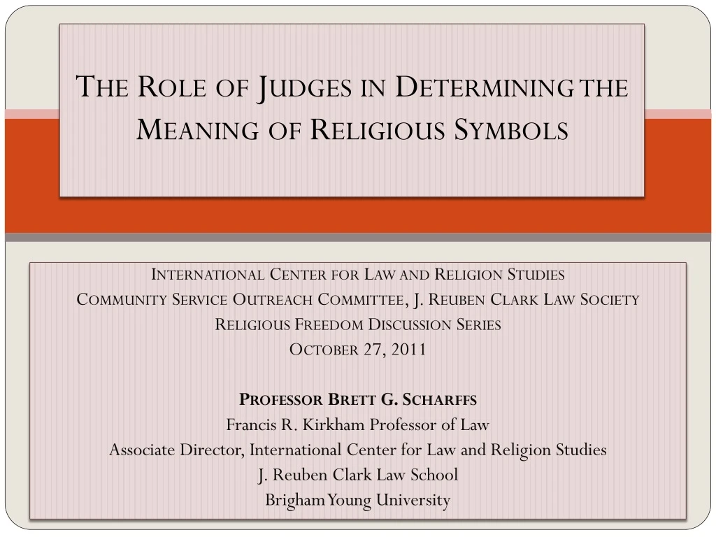 the role of judges in determining the meaning of religious symbols