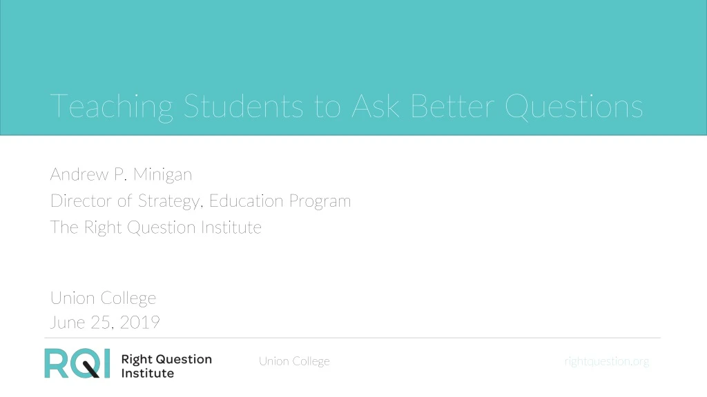 teaching students to ask better questions