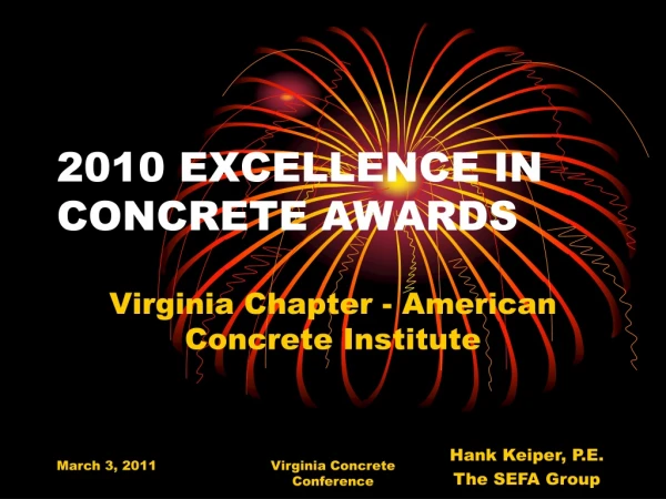 2010 EXCELLENCE IN CONCRETE AWARDS