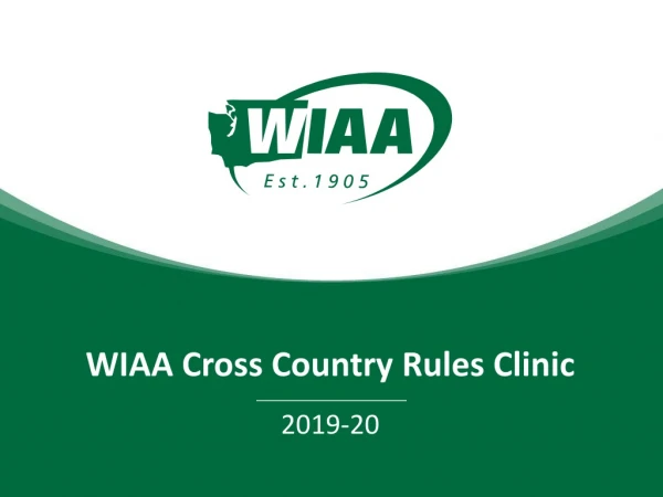 WIAA Cross Country Rules Clinic